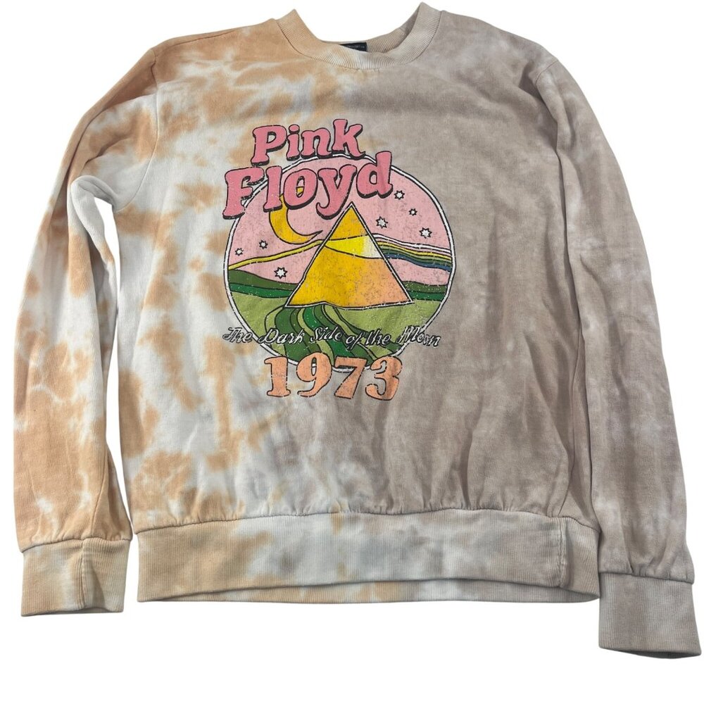 Pink Floyd 1973‎ Tie-Dye Sweatshirt Medium Crew Neck Soft Lightweight